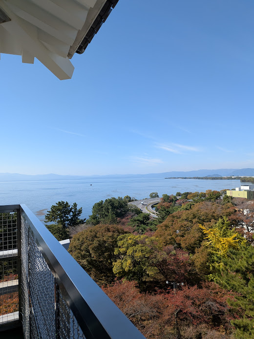 長浜城から見た琵琶湖